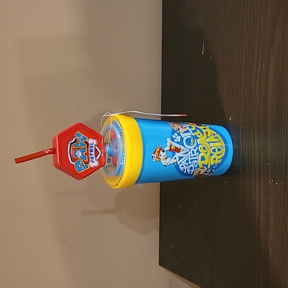 Paw patrol cup with straw
